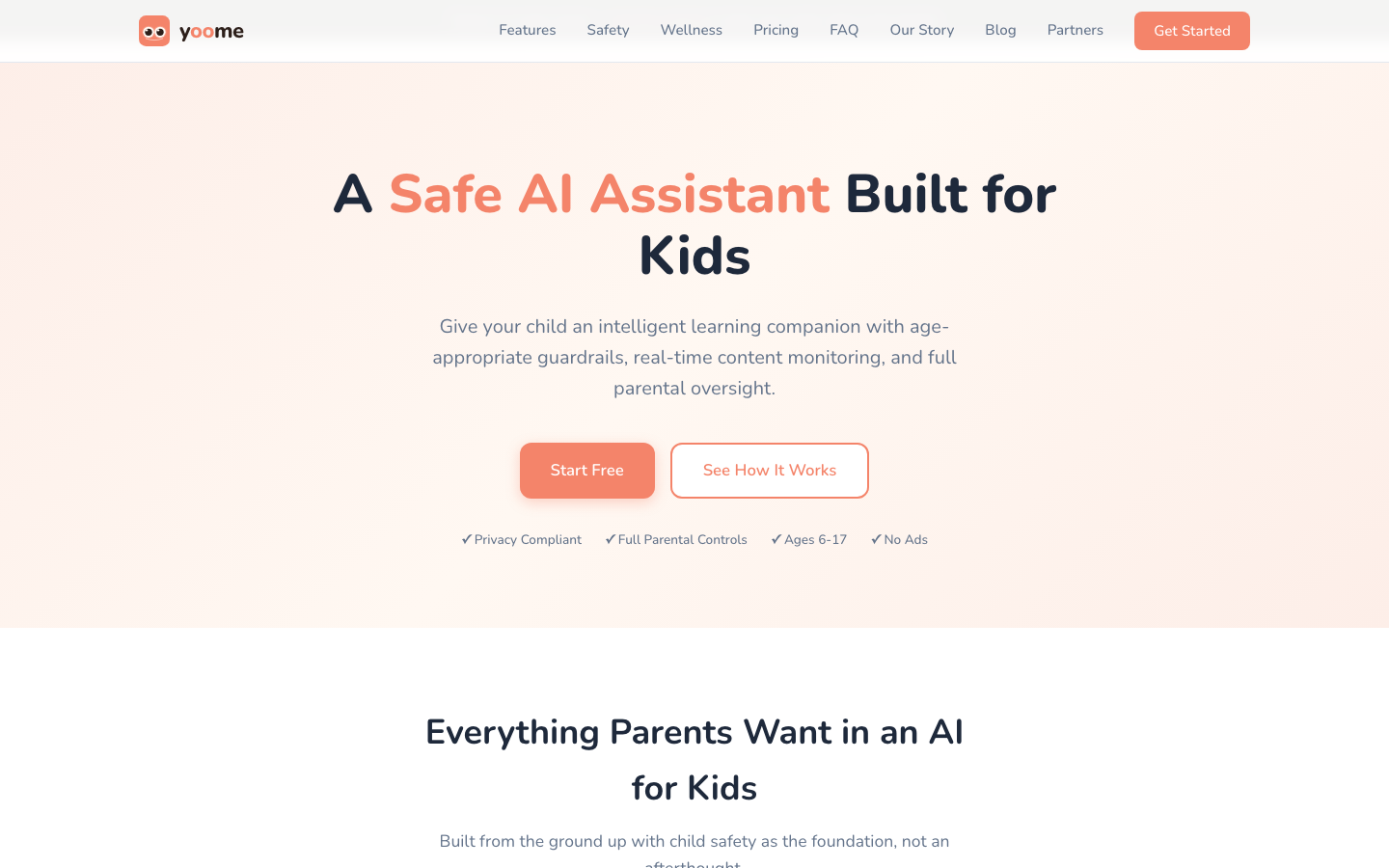 Yoome homepage screenshot