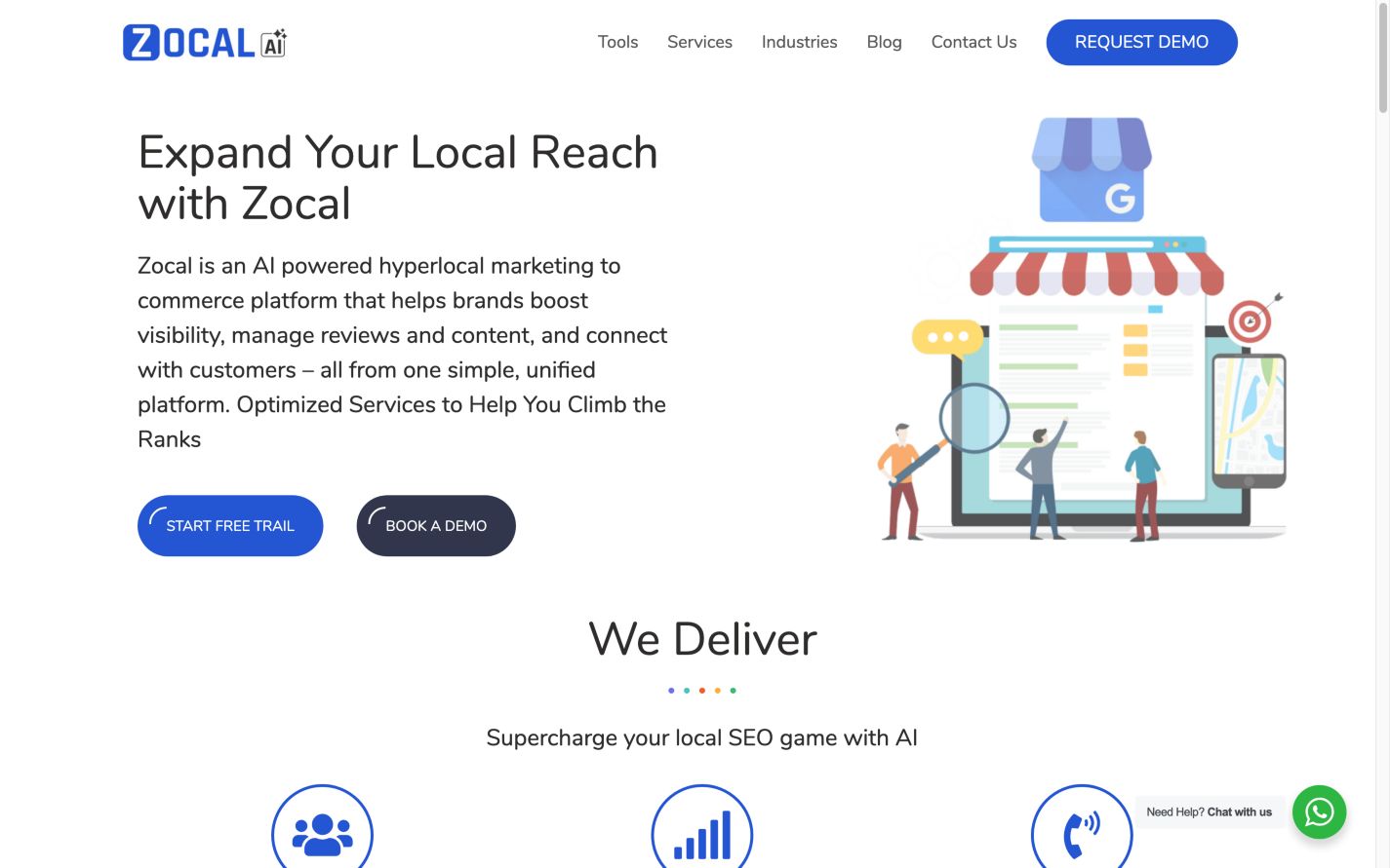 Zocal 首页截图