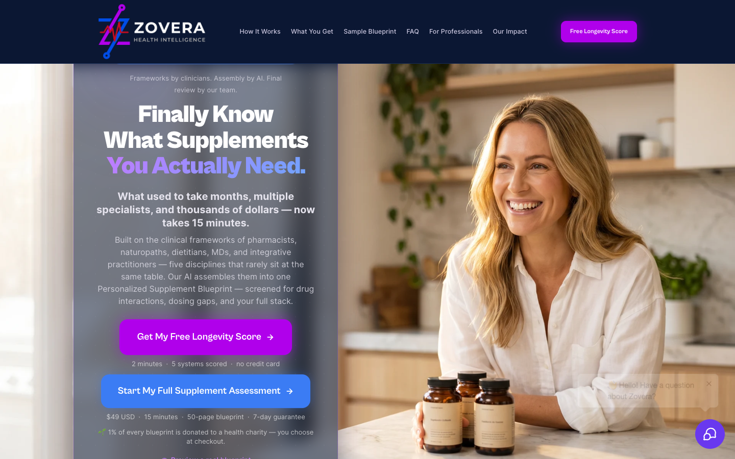 Zovera 首页截图